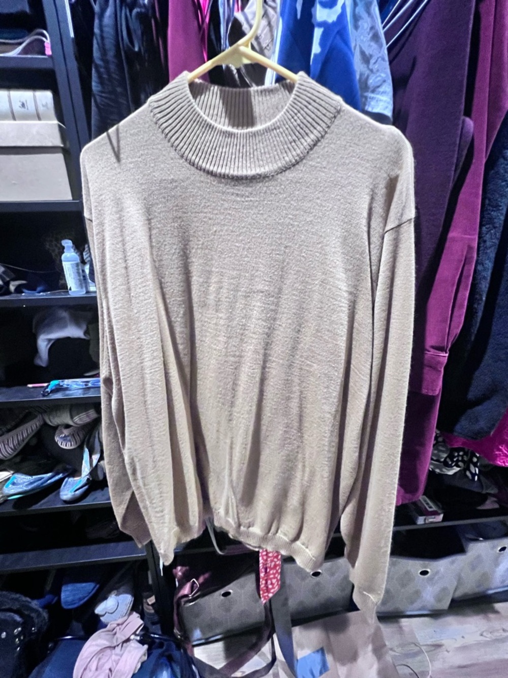 Men's Classic Crewneck Sweater in Beige